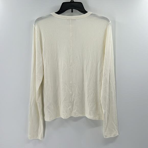 Madewell Women's Modal Ribbed Longsleeve Crewneck - Ivory - XL - NWT - Picture 5 of 5